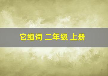 它组词 二年级 上册